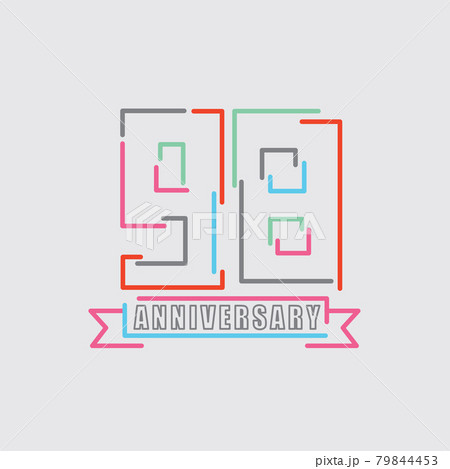 98th Years Anniversary Logo Birthday Celebration Abstract Design Vector Illustration. 79844453