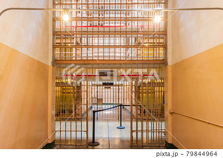 Interior view of the cell house of Alcatraz island Interior view of the cell house of Alcatraz island 79844964