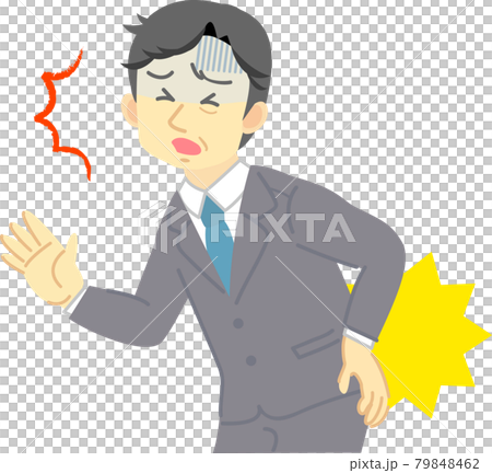 Facial expression series that hurts the lower back due to back pain: Suits for adult men of a wide range of ages Middle-aged and older generation Facial expression series that hurts the lower back due to back pain: Suits for adult men of a wide range of ages Middle-aged and older generation 79848462