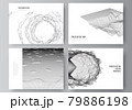 Vector layout of presentation slides design business templates, template for brochure, cover, business report. Abstract 3d digital backgrounds for futuristic minimal technology concept design. 79886198