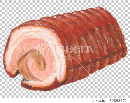 Hand-painted food and drink menu char siu 79898871