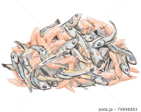 手描き飲食メニュー　アーモンド小魚 79898883