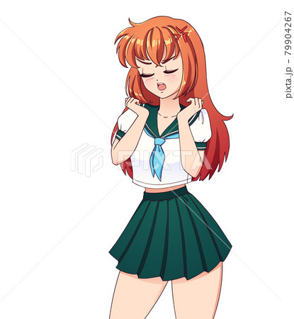 Com Jumping Anime Girl Render By Ninetailsfoxchan  School Girl Drawing  Anime HD Png Download  vhv