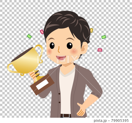 カーディガンを着た若い男性 79905395