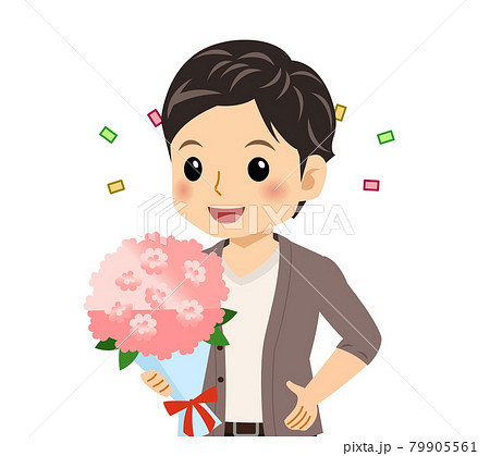 カーディガンを着た若い男性 79905561