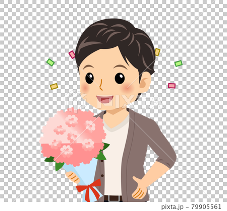 カーディガンを着た若い男性 79905561