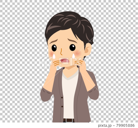 カーディガンを着た若い男性 79905886