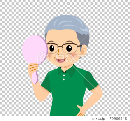 White-haired man in short sleeves White-haired man in short sleeves 79906348