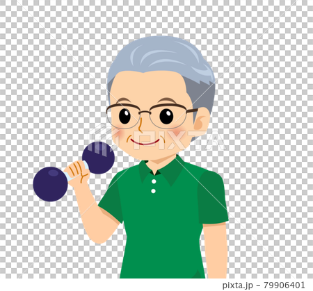 短袖的白髮男子 79906401