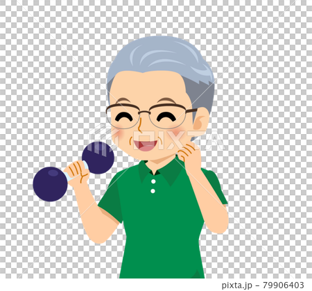 White-haired man in short sleeves White-haired man in short sleeves 79906403