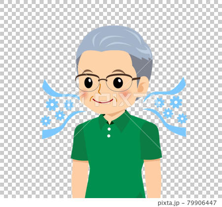White-haired man in short sleeves White-haired man in short sleeves 79906447