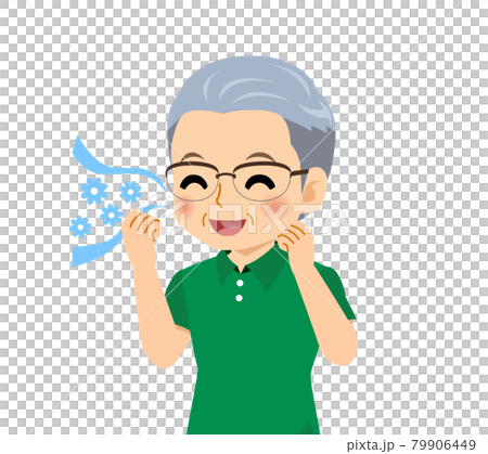 White-haired man in short sleeves White-haired man in short sleeves 79906449