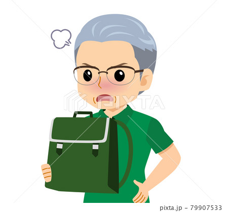 半袖を着た白髪の男性 79907533