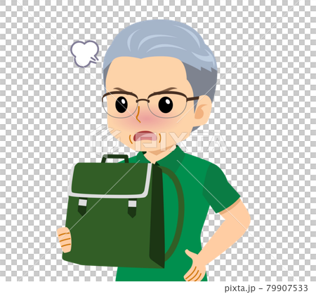 半袖を着た白髪の男性 79907533