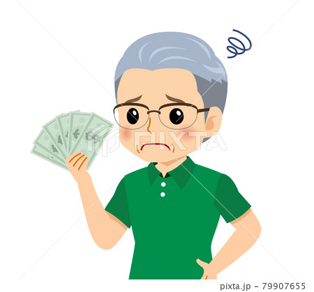 半袖を着た白髪の男性 79907655