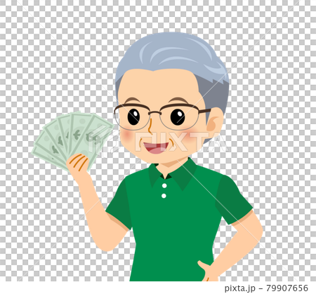 短袖的白髮男子 短袖的白髮男子 79907656