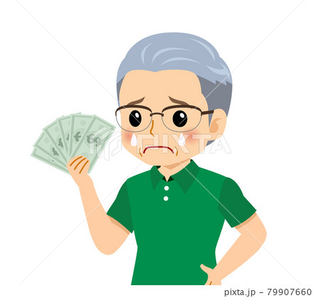 半袖を着た白髪の男性 半袖を着た白髪の男性 79907660