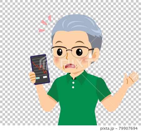 White-haired man in short sleeves White-haired man in short sleeves 79907694