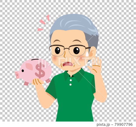 White-haired man in short sleeves 79907796