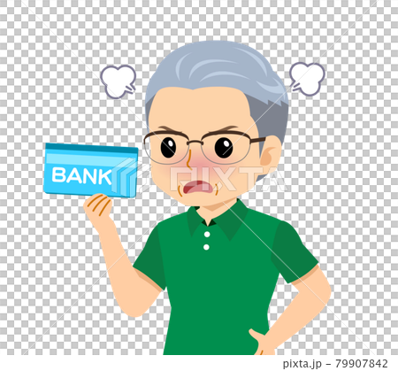 White-haired man in short sleeves White-haired man in short sleeves 79907842