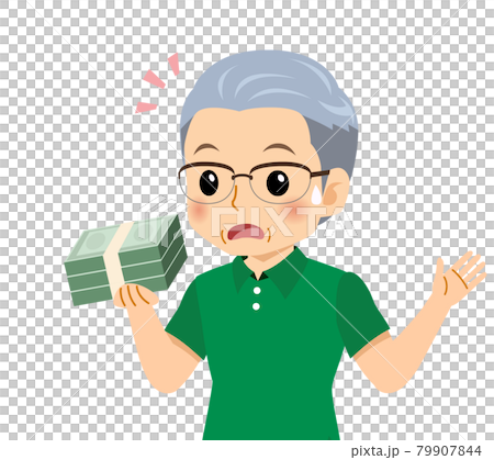 White-haired man in short sleeves White-haired man in short sleeves 79907844