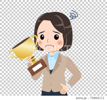 ベージュ色のスーツの女性 ベージュ色のスーツの女性 79908111