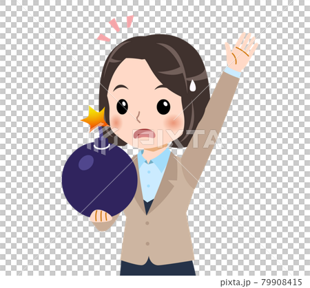Woman in beige suit Woman in beige suit 79908415