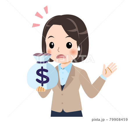 ベージュ色のスーツの女性 ベージュ色のスーツの女性 79908459