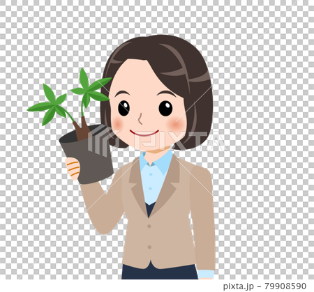Woman in beige suit Woman in beige suit 79908590