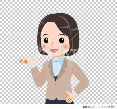 Woman in beige suit Woman in beige suit 79908616