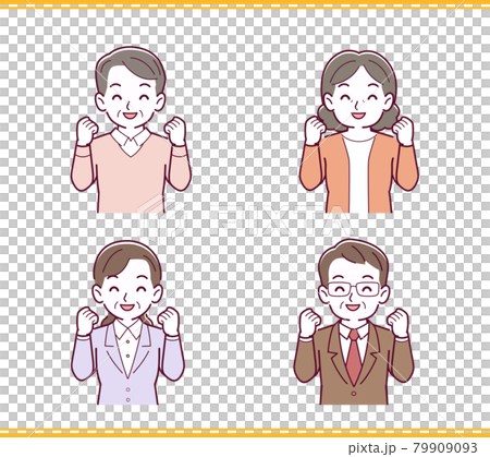 人々の表情セット 人々の表情セット 79909093