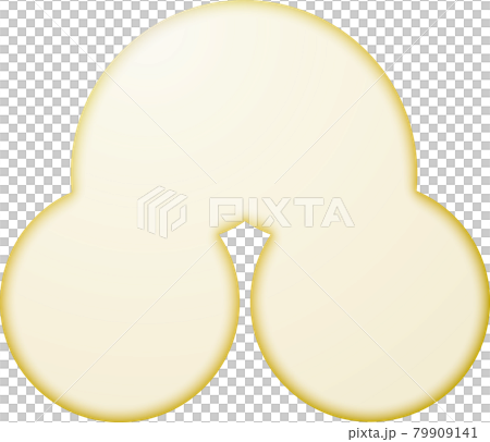 家紋　洲浜【金色】 79909141