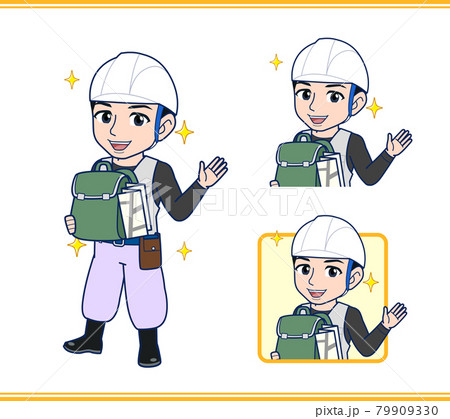 工事現場で働く人 工事現場で働く人 79909330