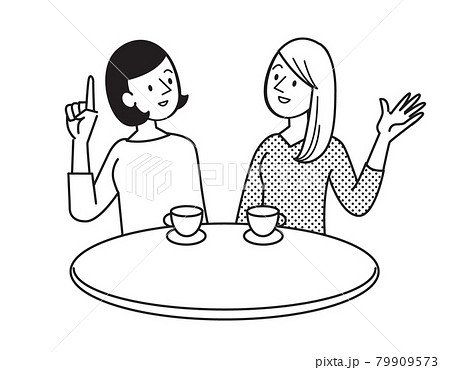 女性 シンプルイラスト 会話 女性 シンプルイラスト 会話 79909573
