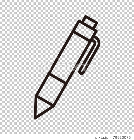 Simple pen black and white thin line icon / white background 79910076