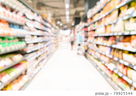 abstract blur supermarket for background 79925544