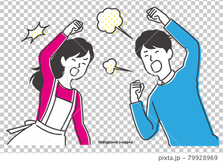 Illustration cut vector of a quarreling couple quarrel quarrel Illustration cut vector of a quarreling couple quarrel quarrel 79928969