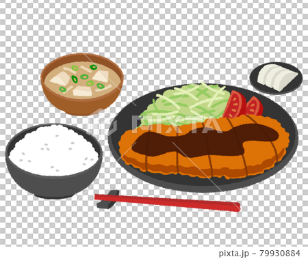 炸豬排的插圖 79930884