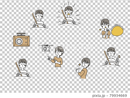 Illustration set about car driving and drive recorder 79934669