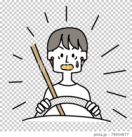 車の運転中ピンチになった女性 79934677