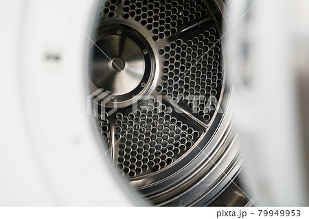 Close up of new dryer machine in household appliances store 79949953