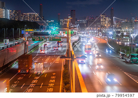 《東京都》交通イメージ・首都高速湾岸線大井埠頭 79954597