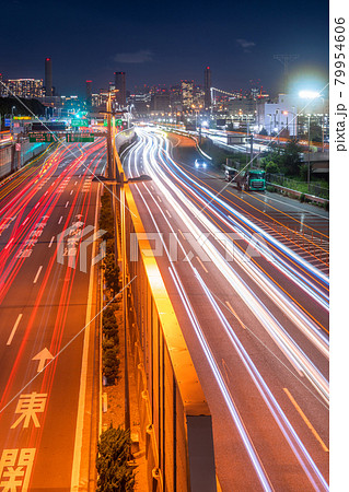 《東京都》交通イメージ・首都高速湾岸線大井埠頭 《東京都》交通イメージ・首都高速湾岸線大井埠頭 79954606