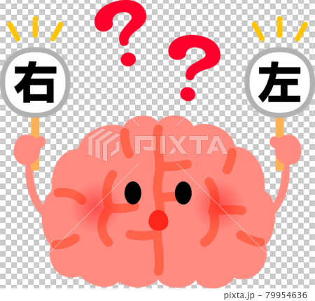 右腦左腦圖像和問號 79954636