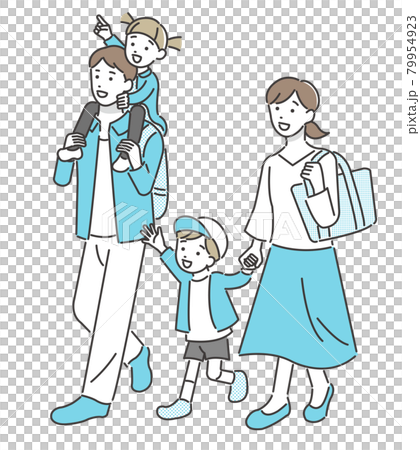 Vector illustration material to go out with family / friend / parent and child / travel 79954923