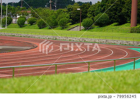 御殿場市陸上競技場の写真素材