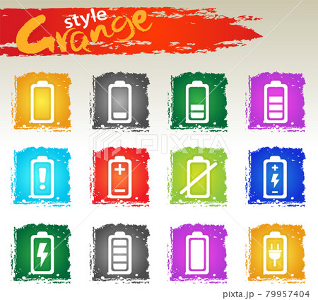 Battery icons set 79957404