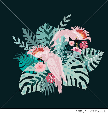 Parrot and leaves 5 79957904