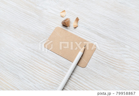 Kraft business card, pencil Kraft business card, pencil 79958867