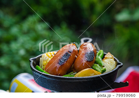 キャンプ飯　バーベキュー 79959060